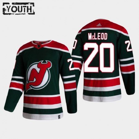Børn NHL New Jersey Devils Trøje Michael McLeod 20 2020-21 Reverse Retro Authentic